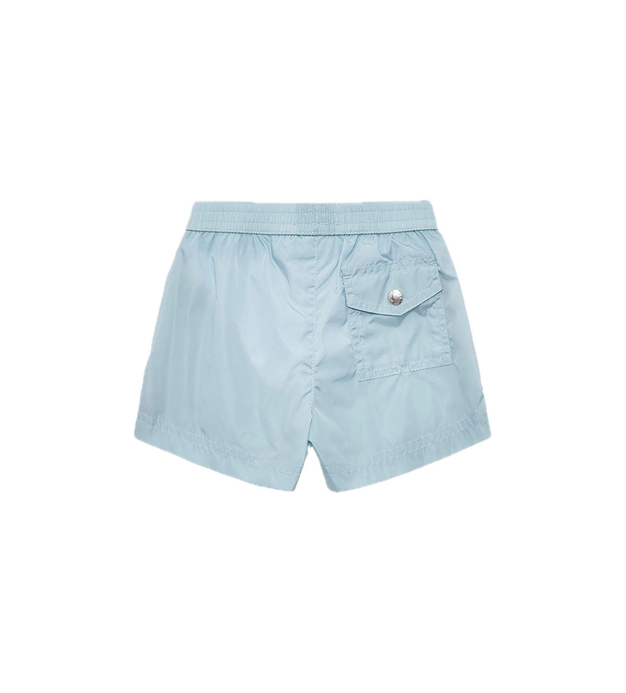 Moncler Driekleurige zwem Shorts in lichtblauw