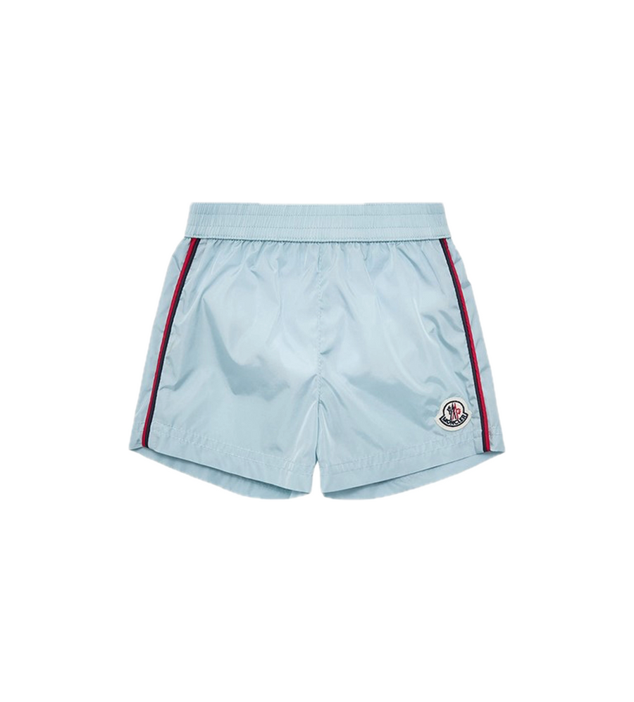 Moncler Driekleurige zwem Shorts in lichtblauw