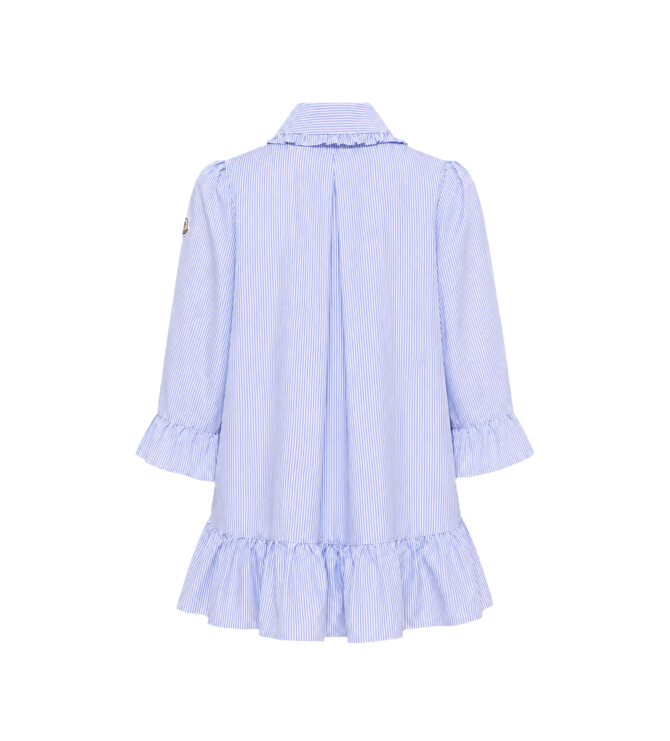 Moncler Gestreepte overhemdjurk in blauw/wit