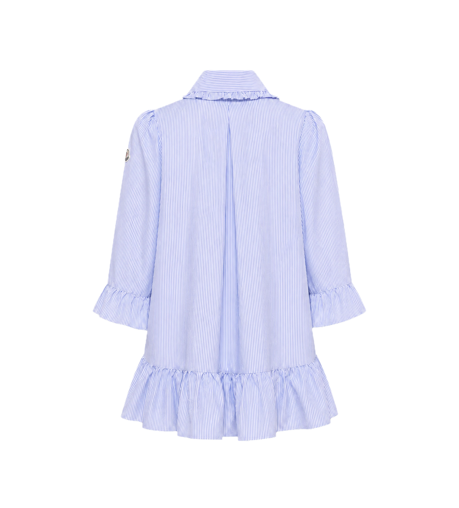 Moncler Gestreepte overhemdjurk in blauw/wit