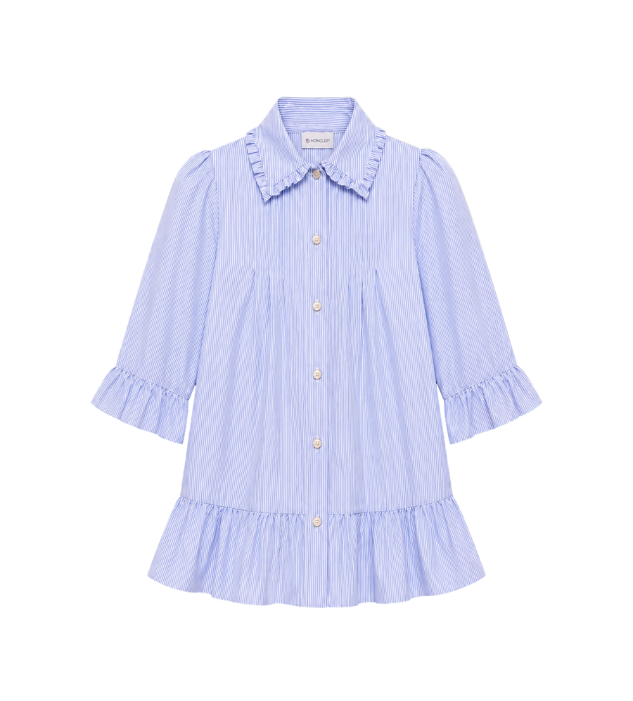 Moncler Gestreepte overhemdjurk in blauw/wit