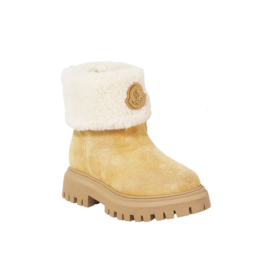 Moncler Petit Aurea Mid Suede Boots in Camel Beige (GS)