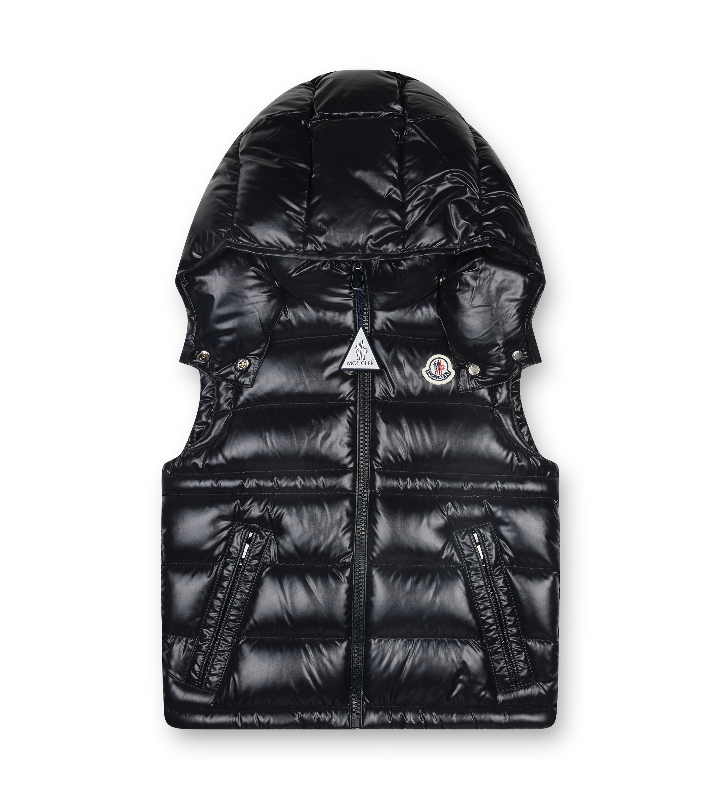 Moncler Ania Hooded Down Gilet in Black (Kids)