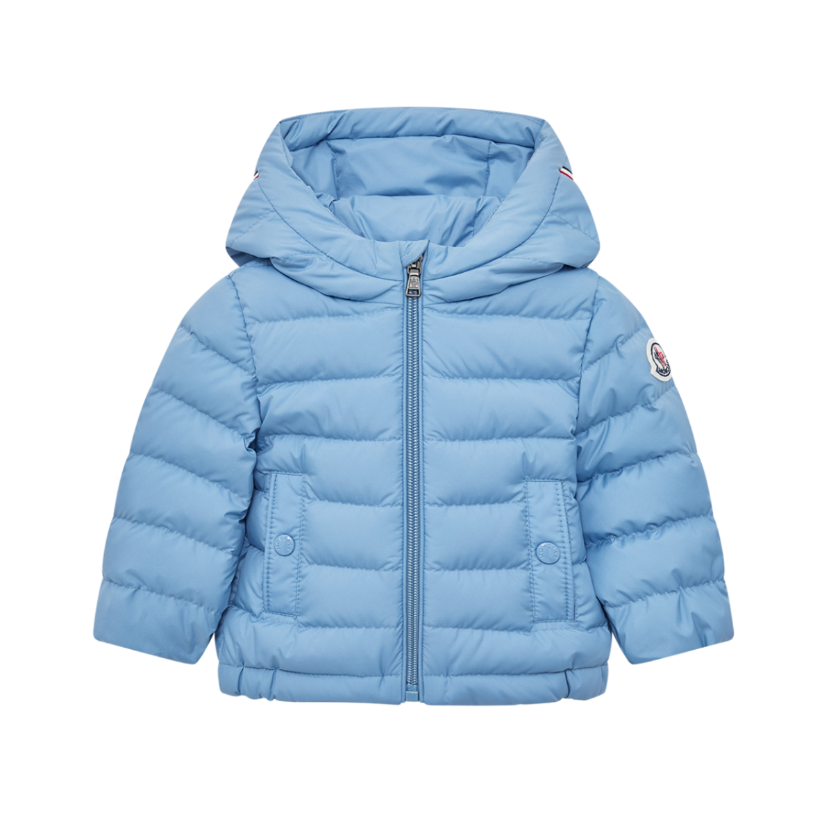 Moncler Dilar Hooded Down Jacket in Light Blue