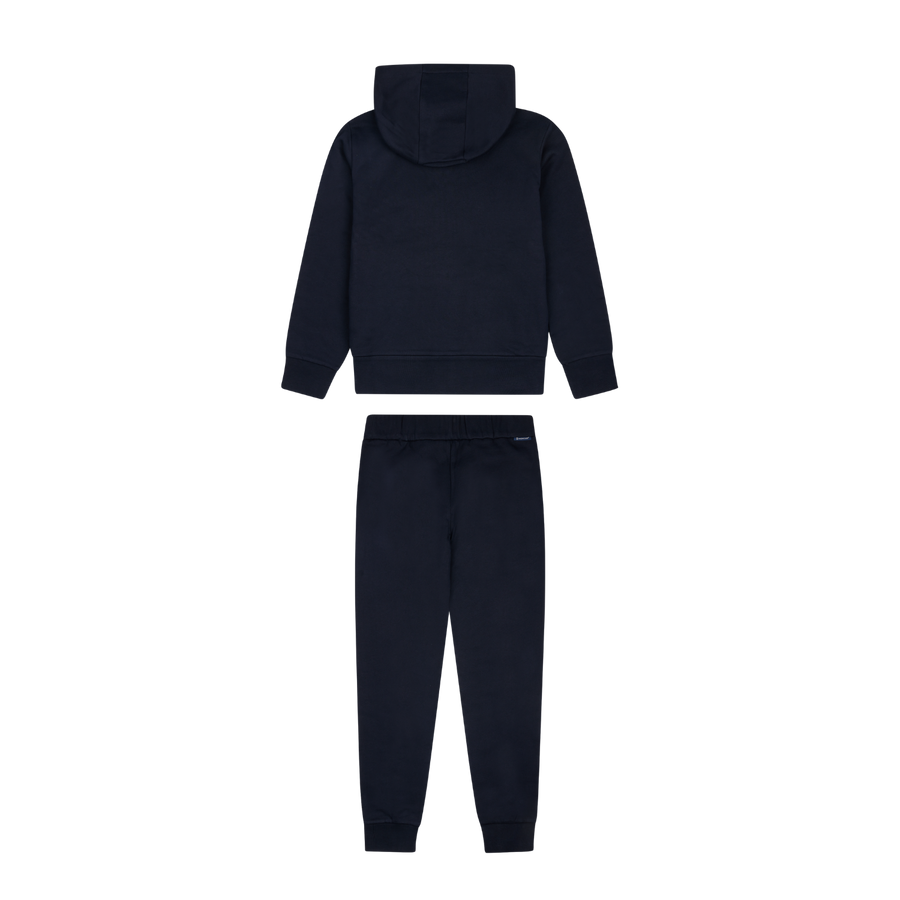 Moncler Embroidered Logo Cotton Tracksuit Set in Navy