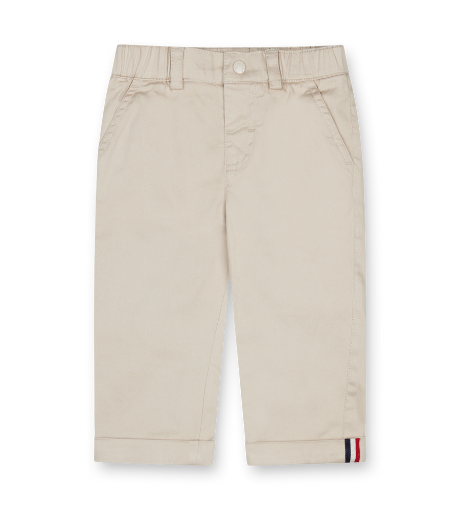 Moncler Enfant Cotton Gabardine Trousers in Light Beige (Baby)