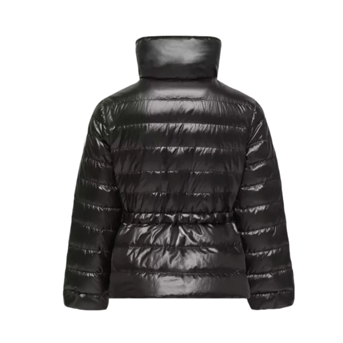 Moncler Fem Hooded Down Jacket in Black