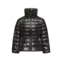 Kids Fem Hooded Down Jacket in Black