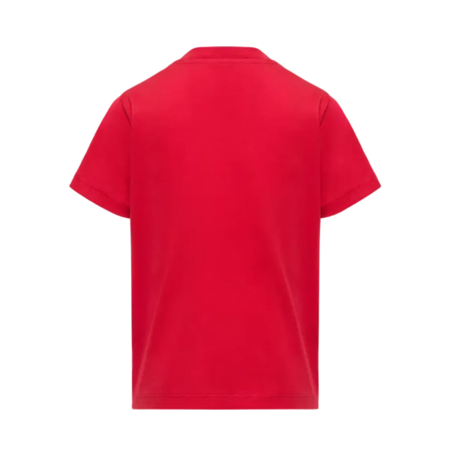 Moncler Logo Cotton T-Shirt in Red