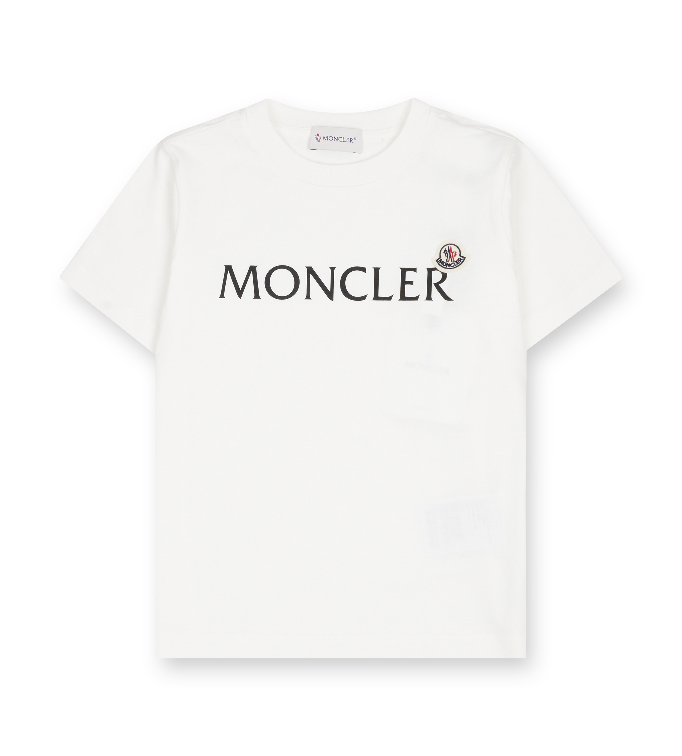 Moncler Logo Cotton T-Shirt in White (Kids)