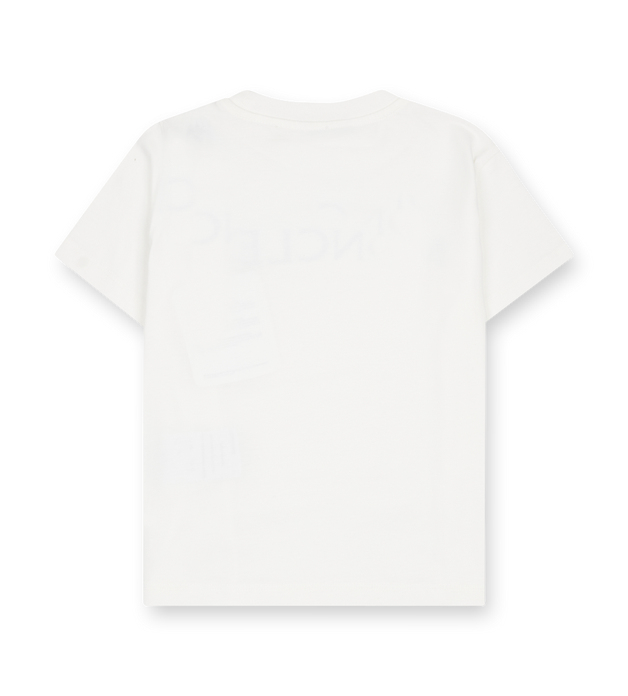 Moncler Logo Cotton T-Shirt in White (Kids)