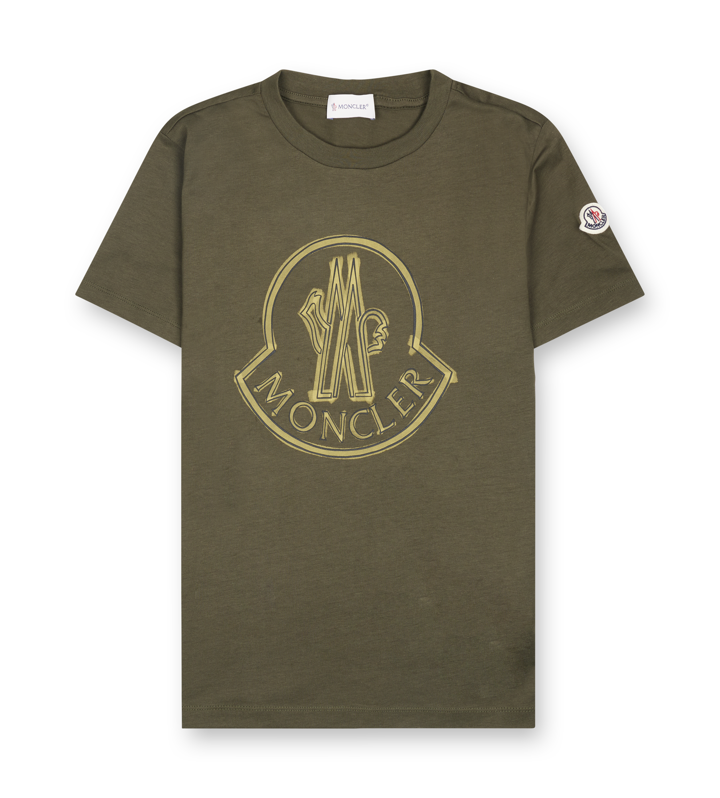 Moncler Logo T-Shirt in Dark Green (Kids)