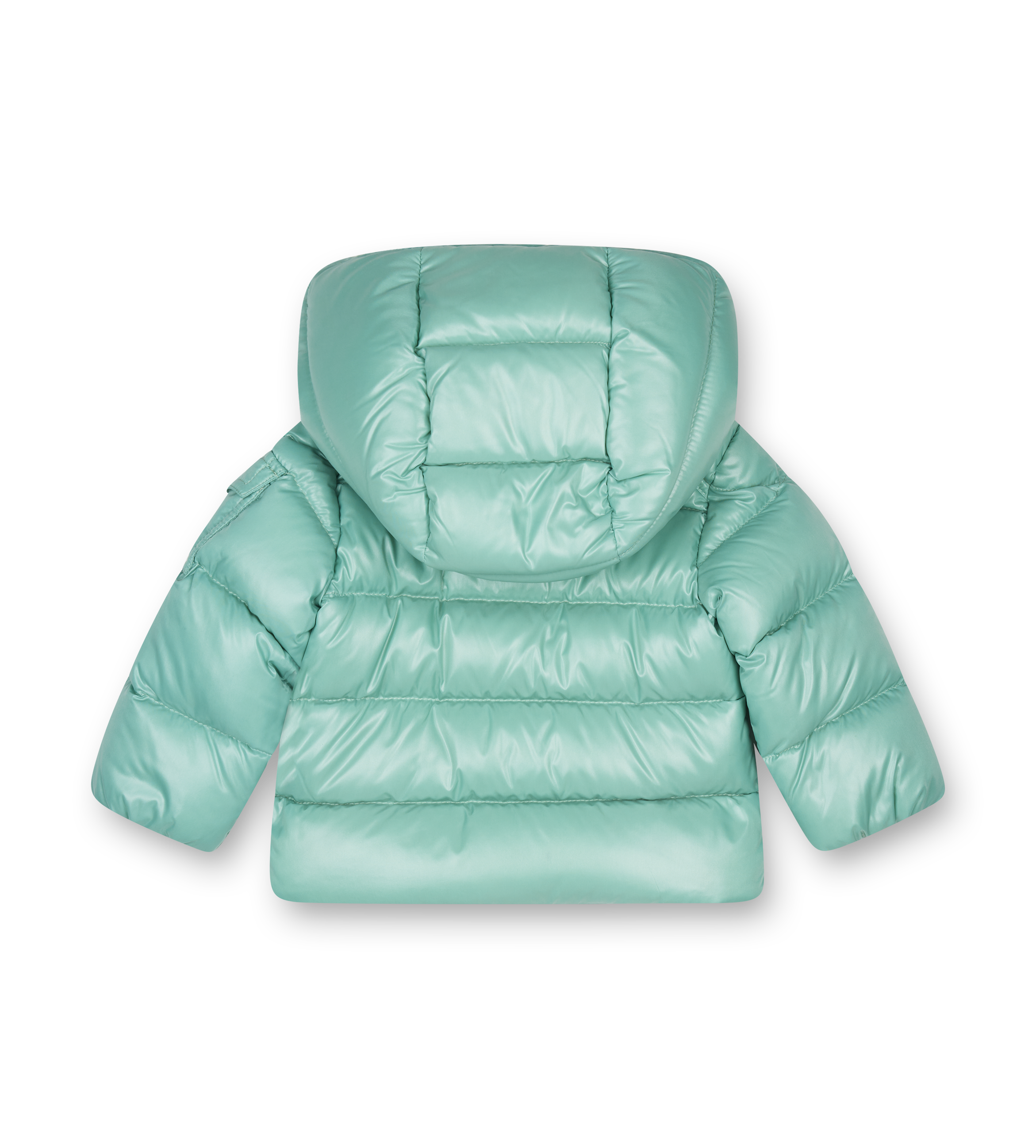 Moncler Maya Hooded Down Jacket in Aqua Green (Baby) – FOUR Kids