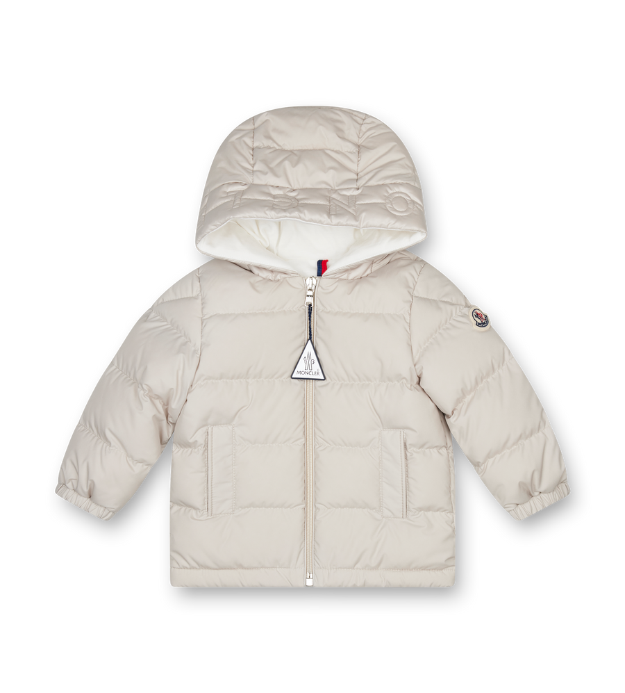 Moncler Najan Hooded Down Jacket in Light Beige (Baby)