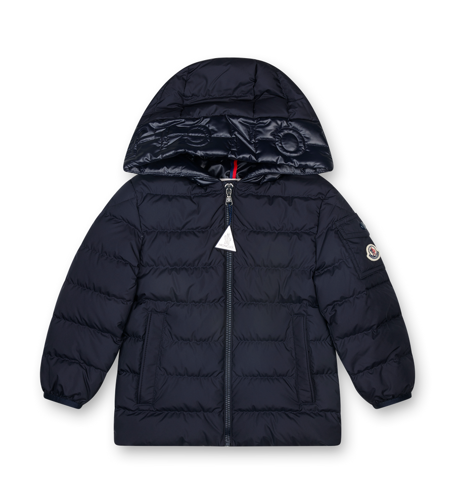 Moncler Najan Hooded Down Jacket in Navy (Kids)