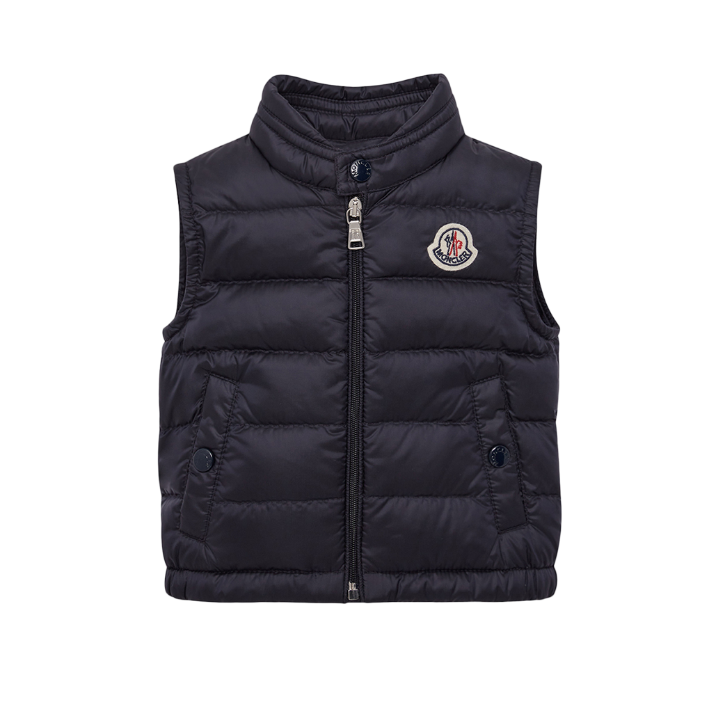 Moncler New Amaury Packable Down Gilet in Night Blue