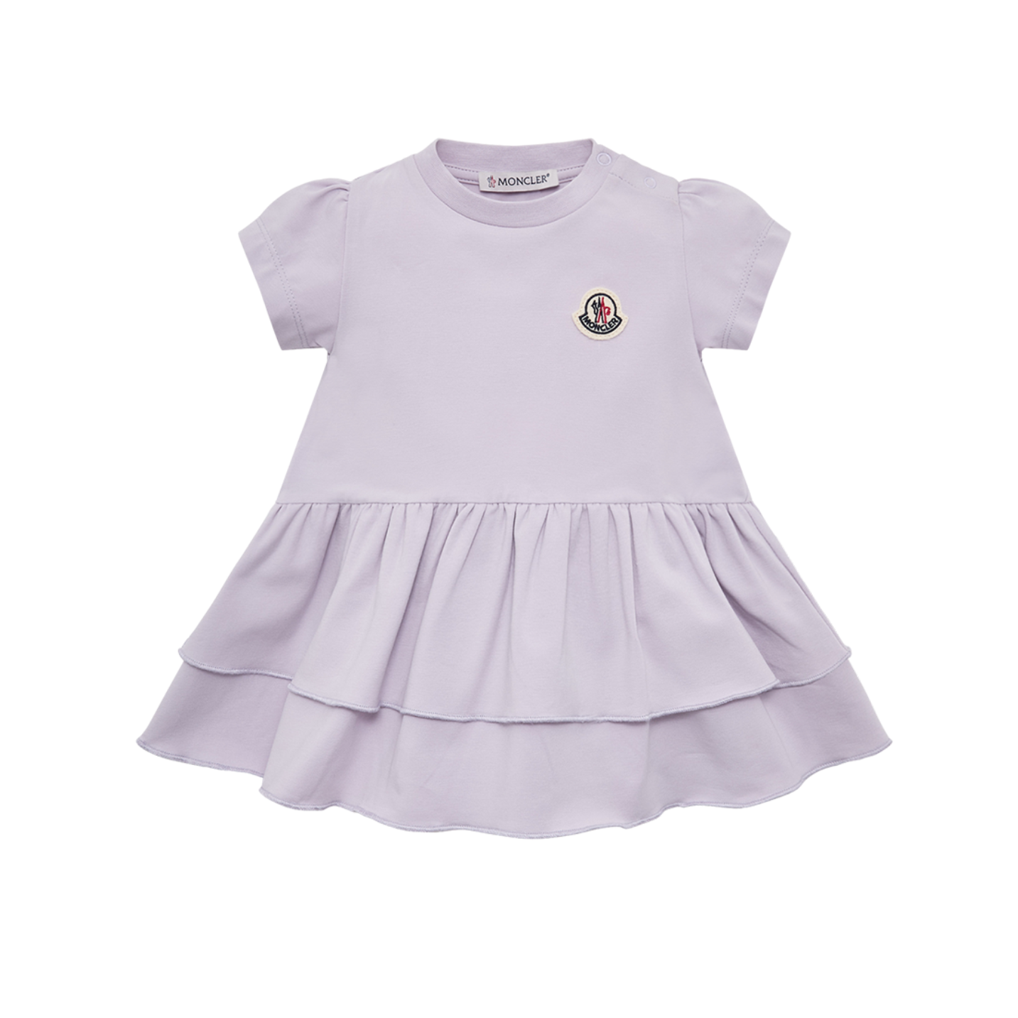 Moncler Ruffle Cotton Dress in Lilac