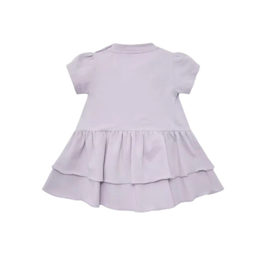 Moncler Ruffle Cotton Dress in Lilac