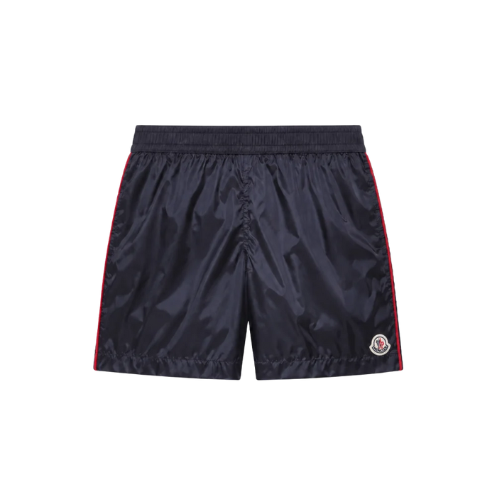 Baby Tricolor-Trimmed Swim Shorts in Navy