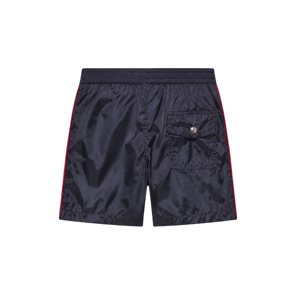 Baby Driekleurig getrimde zwembroek Shorts bij de marine