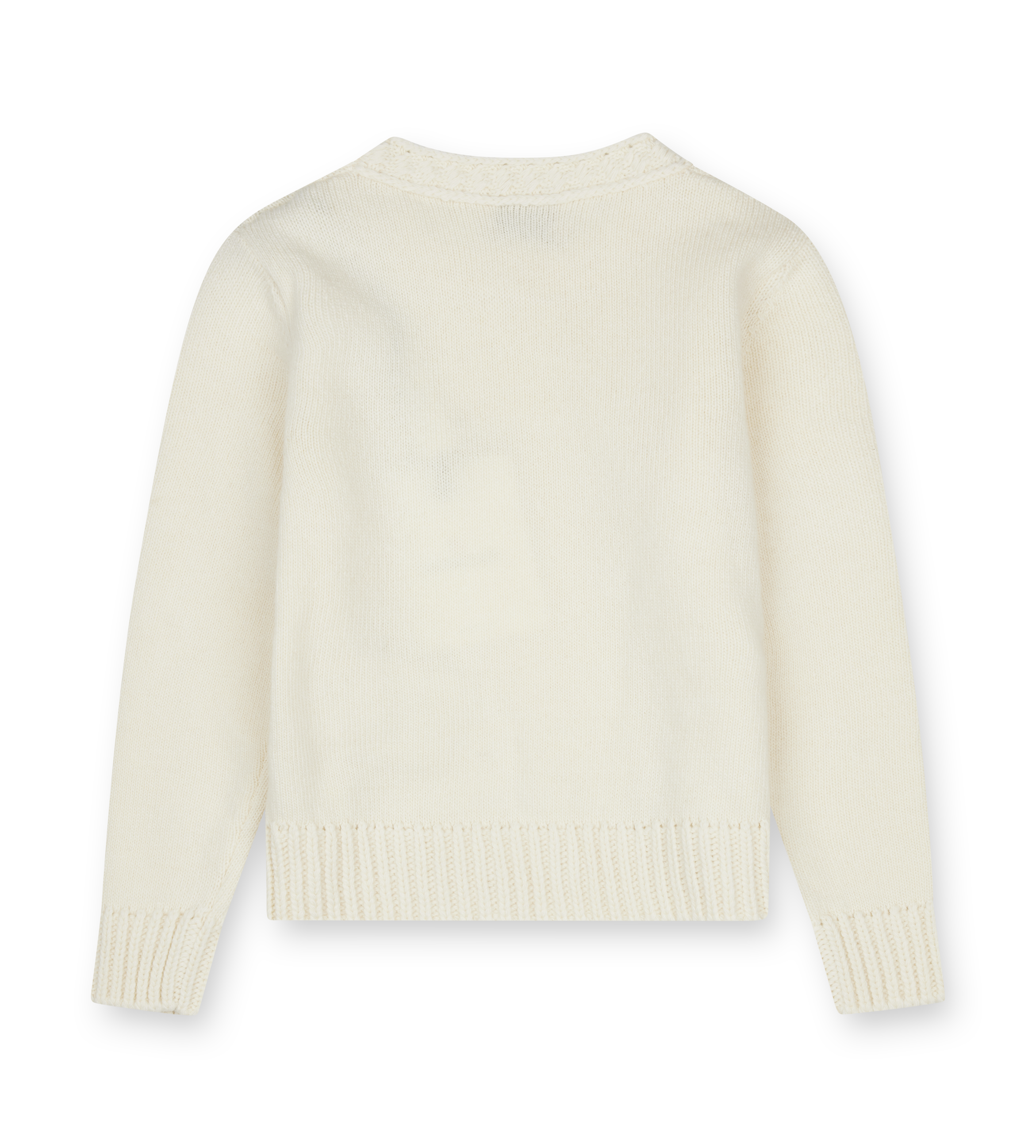 Moncler Textured Logo Wool Jumper in Ivory