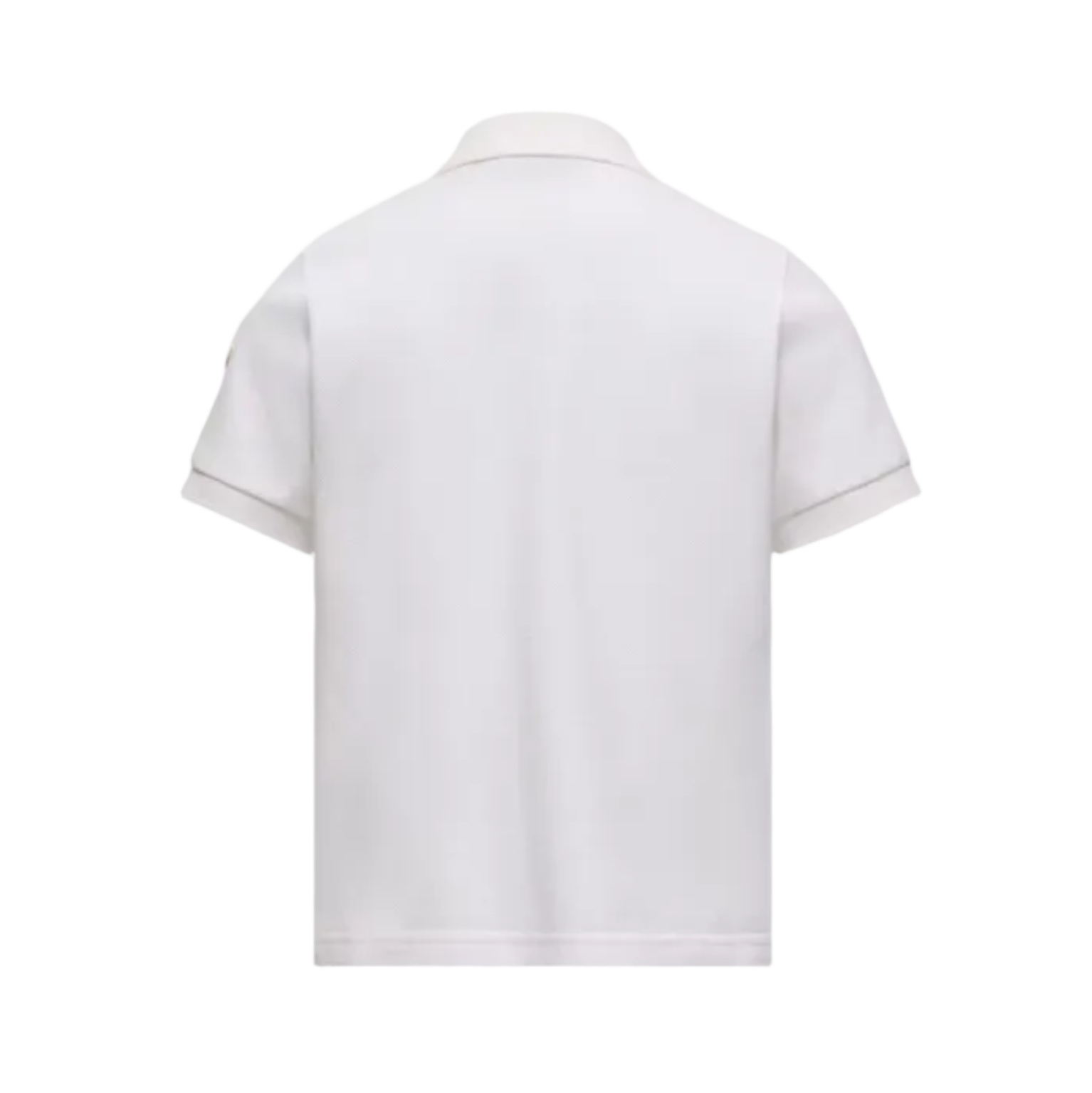 Moncler Tricolour-Trimmed Cotton Piquet Polo Shirt in White