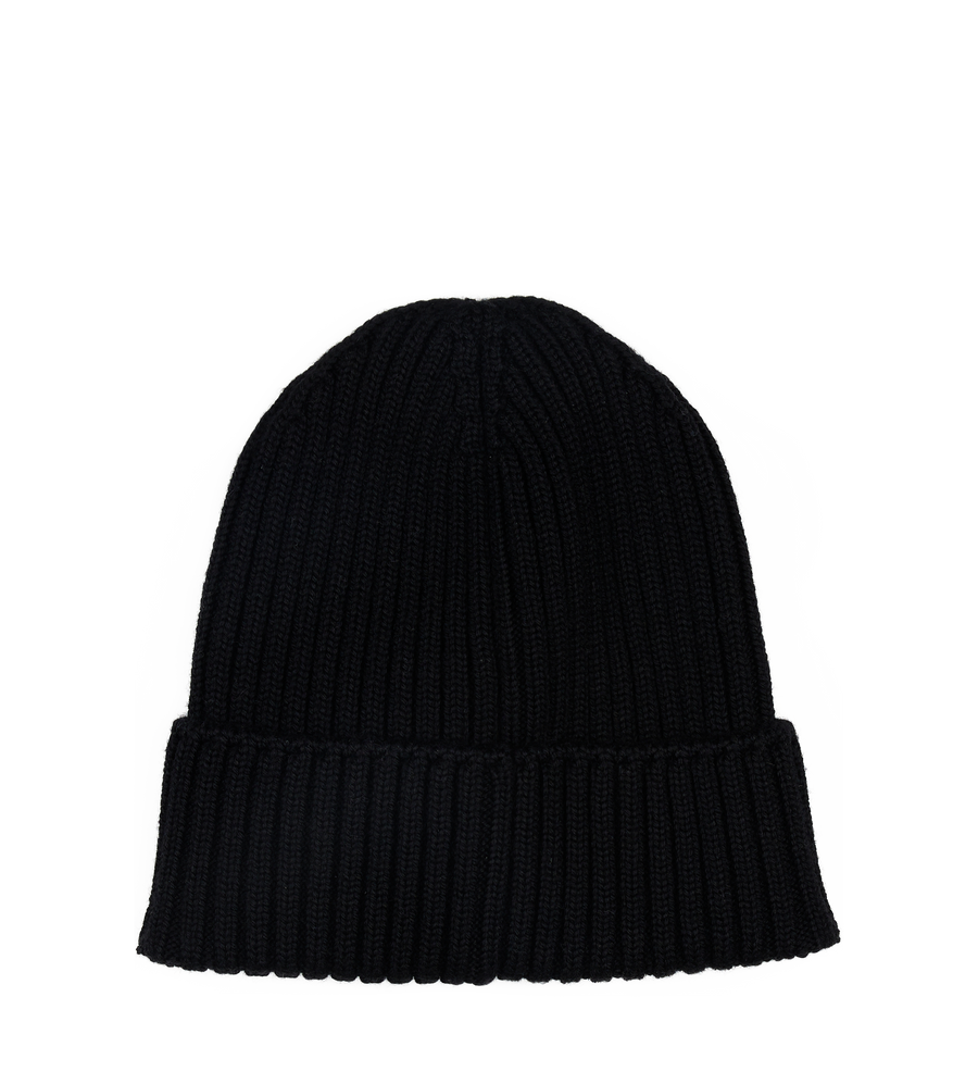 Moncler Wool Logo Beanie in Black (Kids)