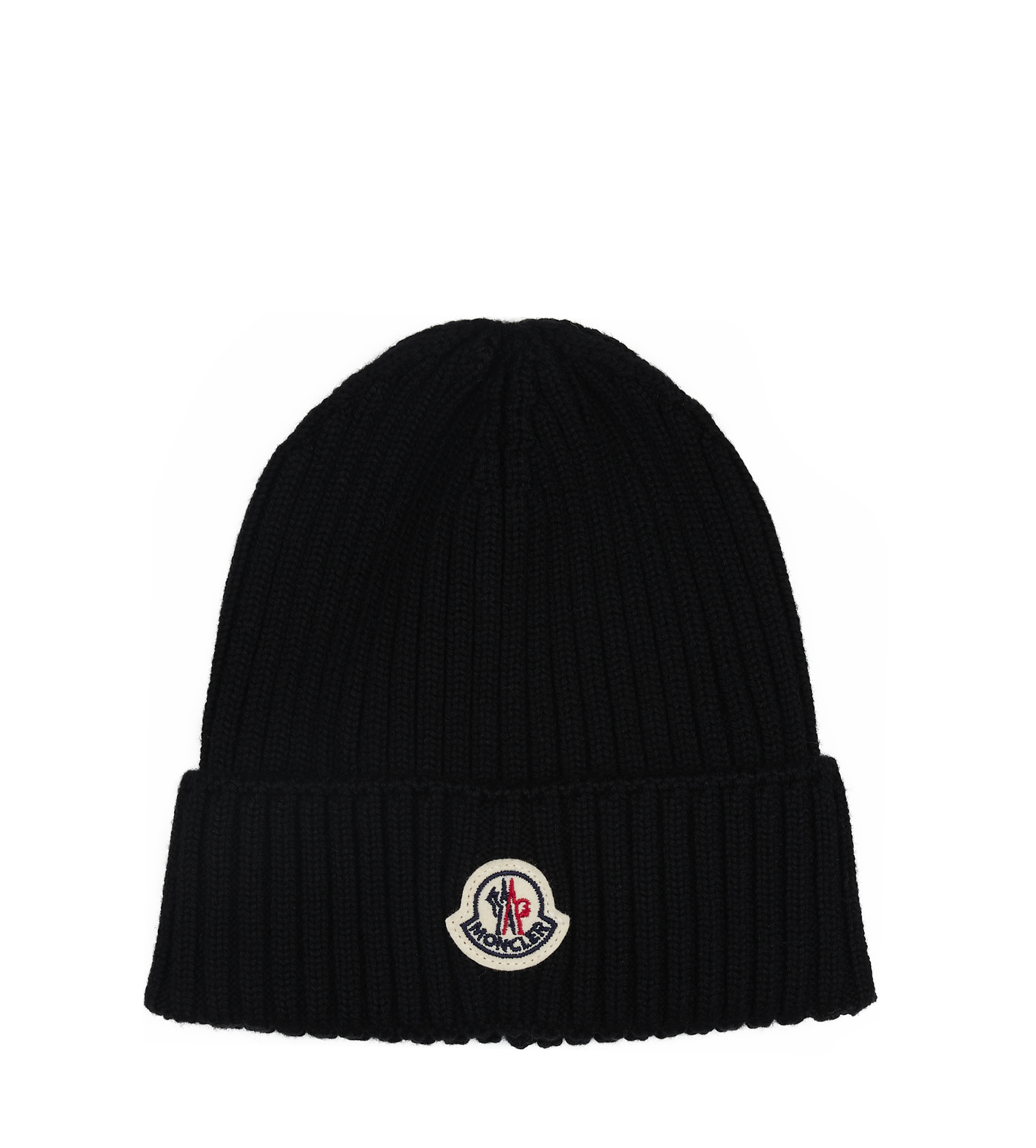Moncler Wool Logo Beanie in Black (Kids)