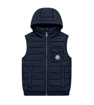 Kids Wystan donsbodywarmer marineblauw