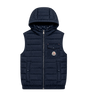 Kids Wystan donsbodywarmer marineblauw