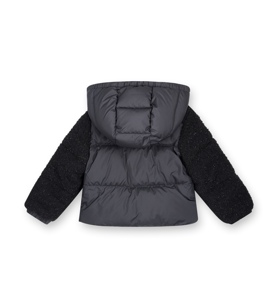 Moncler Zambiaga Teddy Hooded Down Jacket in Black
