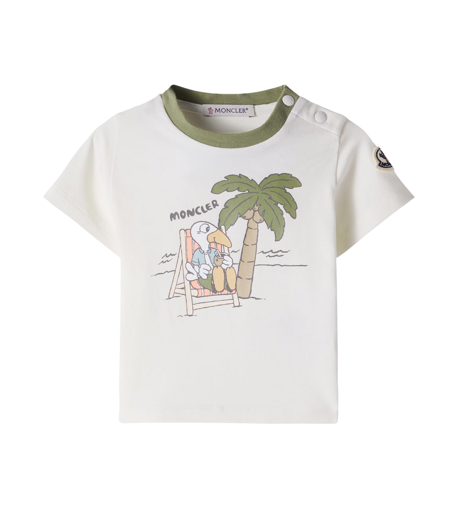 Moncler Enfant Baby Logo-Printed T-Shirt in White