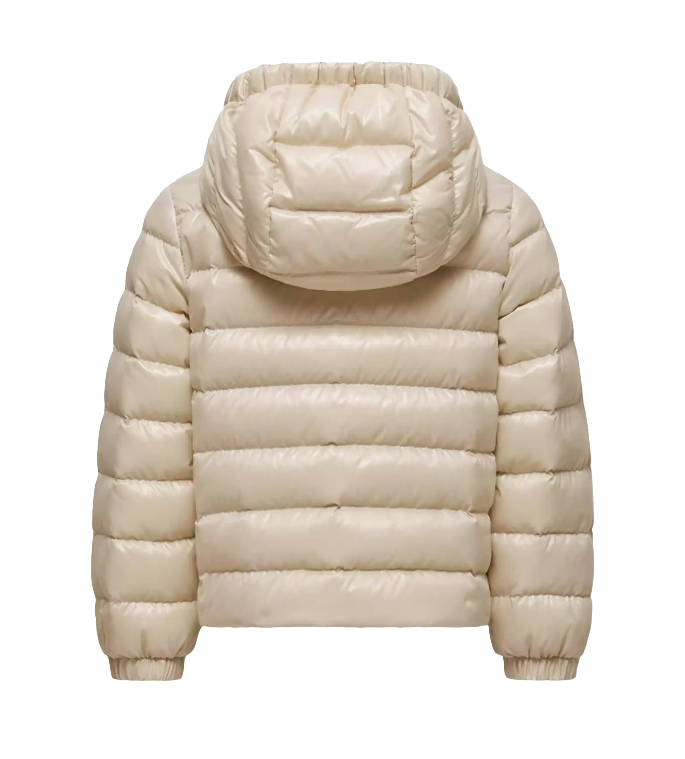 Moncler Ela Hooded Down Jacket in Light Beige (Kids)