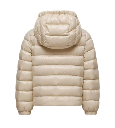 Moncler Ela Donsjack met Capuchon in Lichtbeige 