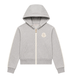 Kids Katoenfleece Zip-Up Hoodie Grijs