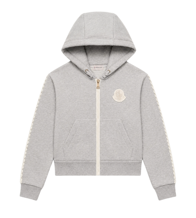 Kids Katoenfleece Zip-Up Hoodie Grijs