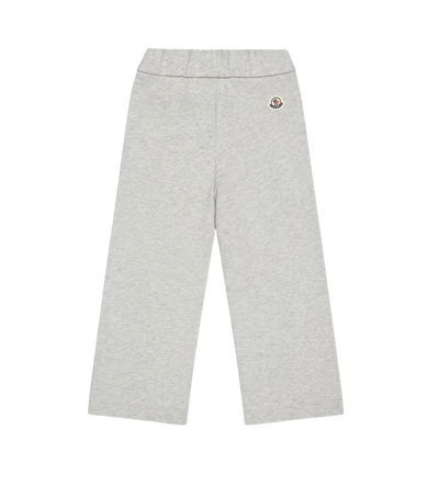 Kids Katoenfleece Trimmed Trainingsbroek Grijs