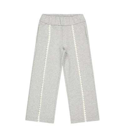 Kids Joggings Broek Ribbel Grijs 