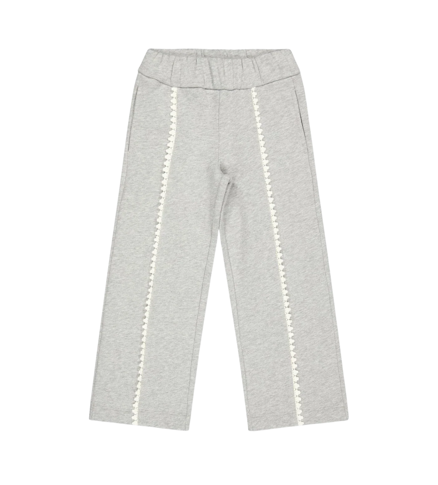 Kids Joggings Broek Ribbel Grijs 