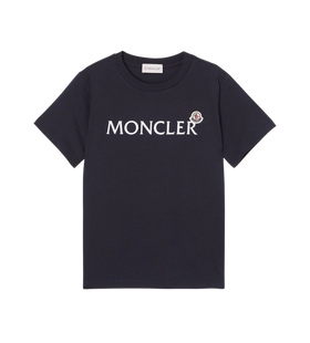Kids Katoenen T-shirt met logoprint Marineblauw