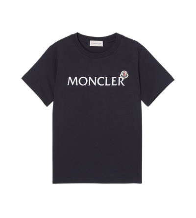 Kids Katoenen T-shirt met logoprint Marineblauw
