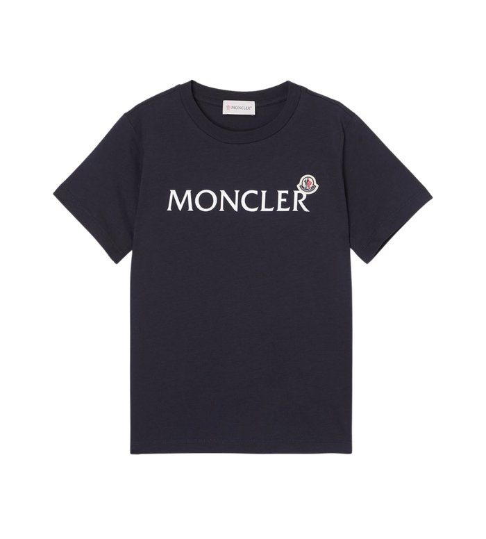 Kids Katoenen T-shirt met logoprint Marineblauw