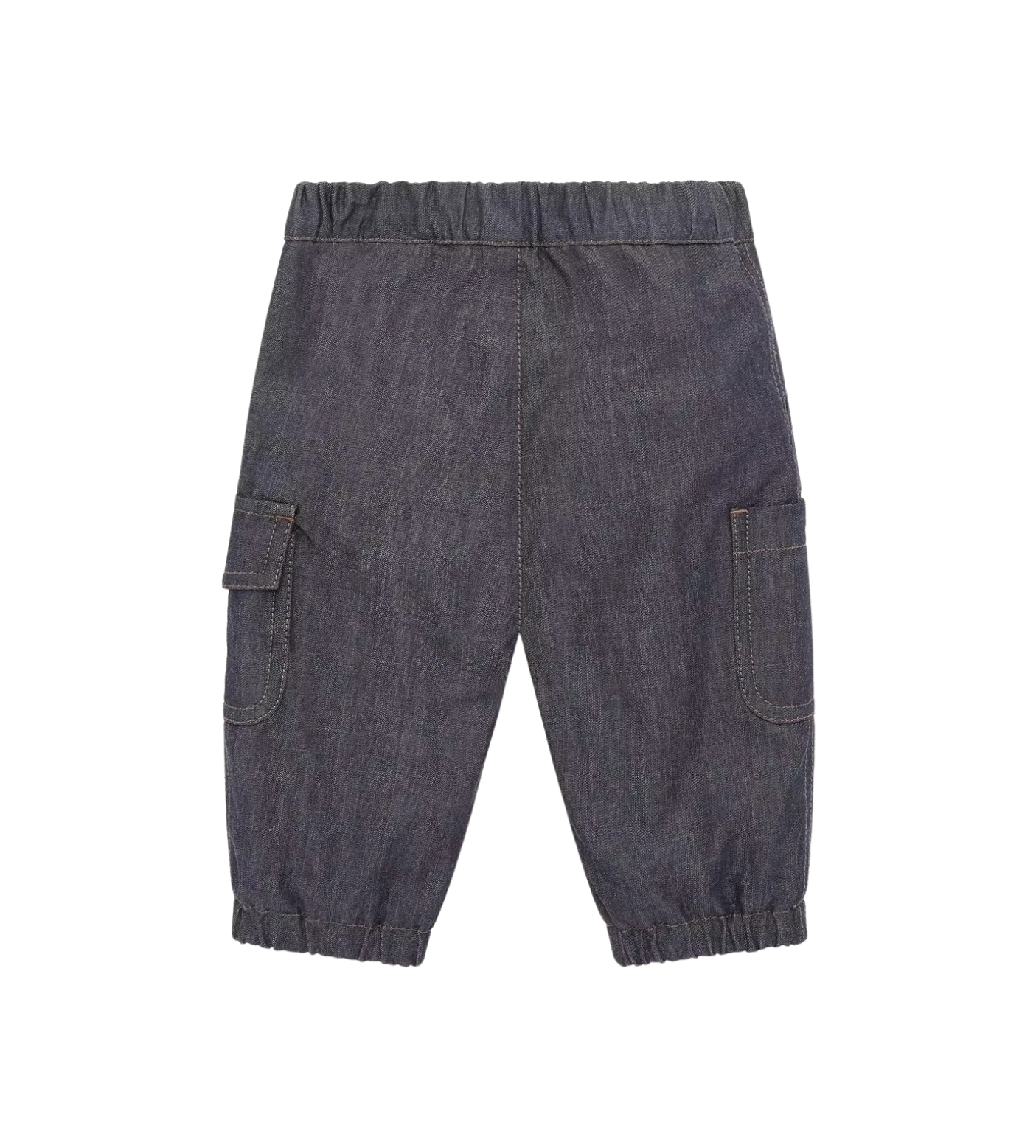 Baby Boys Denim broek met logo Blauw denim