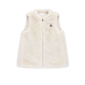 Kids Getextureerde Zip-Up jurk  Wit ivoor