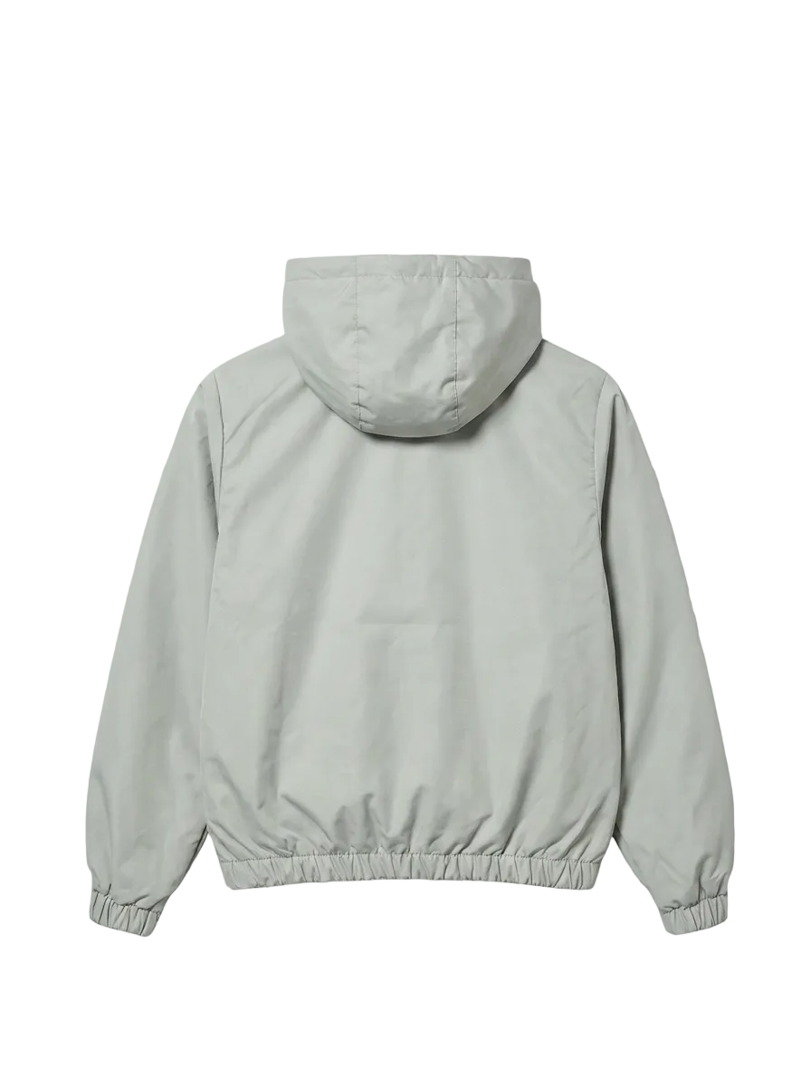 Moncler Baby Girl Hooded Rain Jacket in Steel Grey