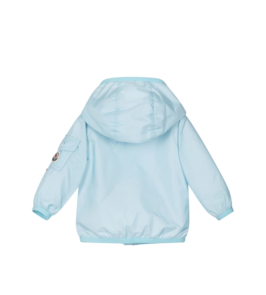 Moncler Enfant Lightweight Hooded Jacket in Pale Blue