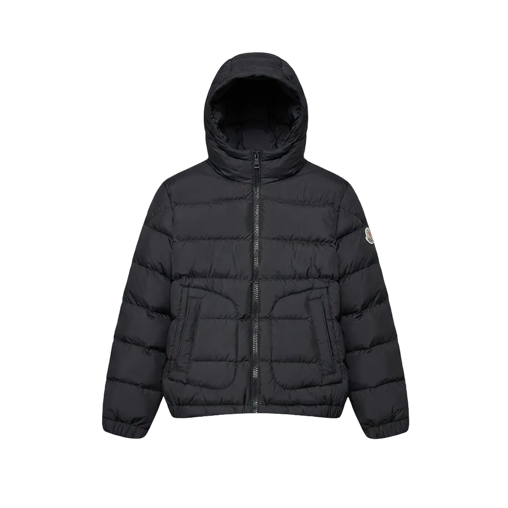 Kids Boys Grecois Hooded Down Jacket in Black