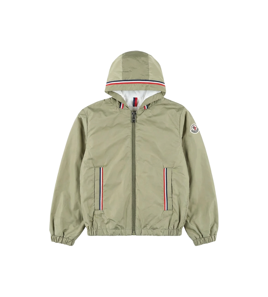 Moncler Enfant Granduc jack met capuchon in groen