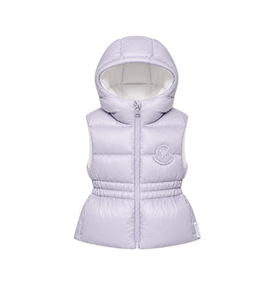 Baby Una Hooded Down Gilet Lilac