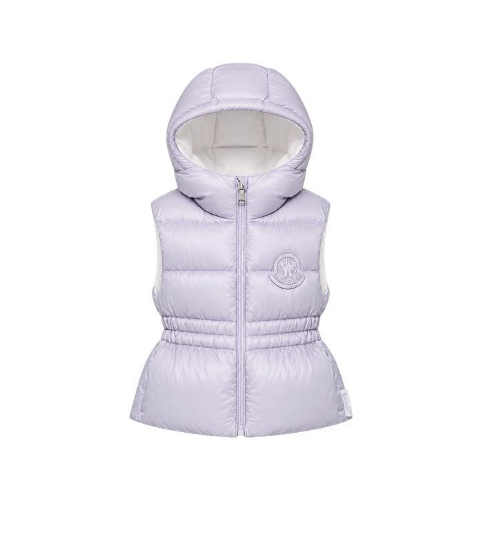 Baby Una donsbodywarmer met capuchon Lila